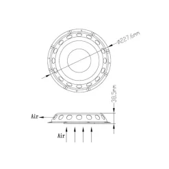 AAA Aérateur passif inox | ø 230 mm