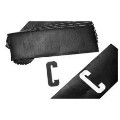 ATTWOOD Kit lettres immatriculation noir