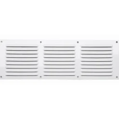 AUTOGYRE Grille alu blanche 300 x 100 mm | aération 63 cm²