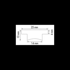 BARTON Embout de rail T 25 mm