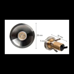 CARBEST Mini spot en acier inoxydable