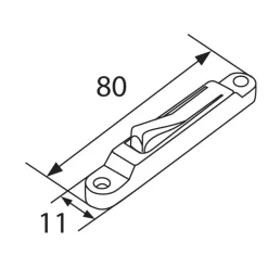 DECMO Blocage de porte 80 x 11 mm