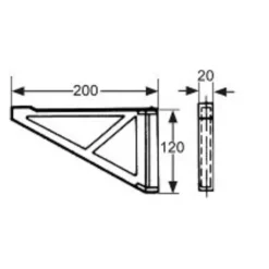 DECMO Console pivotante ABS 200 mm