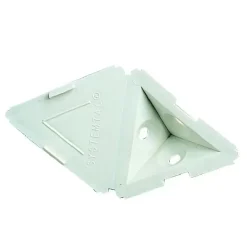 DECMO Lot de 10 équerres d'assemblage 3 trous avec cache