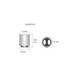 DIXPLAY Ampoule à LED culot BA 15d