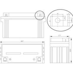 EM Batterie AGM plomb carbone 130Ah