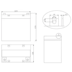 EM Batterie AGM plomb carbone 70Ah