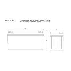EM Batterie GEL plomb carbone 165 Ah