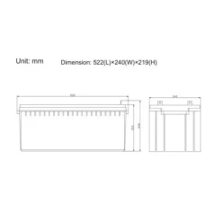 EM Batterie GEL plomb carbone 220Ah