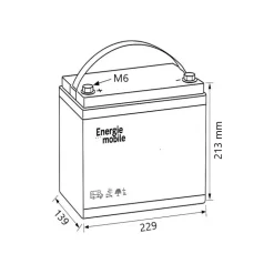 EM Batterie Lithium LTPRO 12-60 AH HD-P-BT - 768 Wh