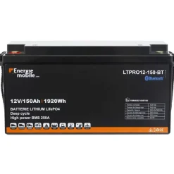 EM Batterie Lithium LTPRO 12-150 Ah BT - 1920 Wh