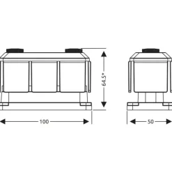 EM Busbar 600A 3 x M8