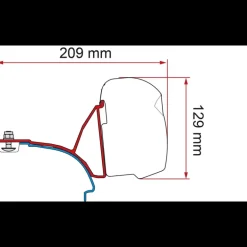 FIAMMA Adaptateur F43Van | VW T5 T6 T6.1 avec rail C