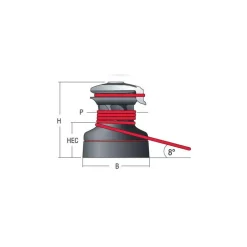 HARKEN Winch Radial 2 vitesses chrome