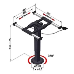 ILSE Pied de table 5946 A08