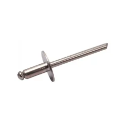 MARINOX Rivet tête plate large alu/acier | ø 4 mm