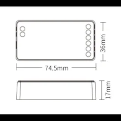MiBOXER Contrôleur RGBW LED avec télécommande tactile 12 / 24V