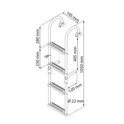 NUOVA RADE Echelle étroite pliable 180°