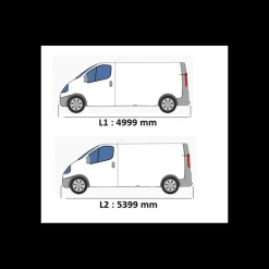 OMAC Rails de toit noir Renault Trafic 3
