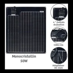 ORIUM Panneau solaire Flexible 50 W