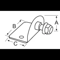 OSCULATI Axe de fixation avec rotule 90°