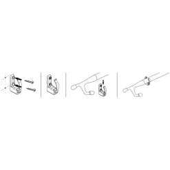 OSCULATI Clips ressort inox pour gaffe