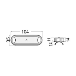 OSCULATI Compact led bimini