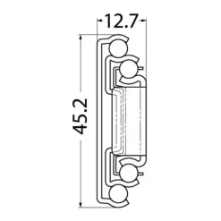 OSCULATI Coulisse inox fermeture freinée