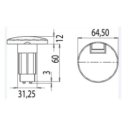 OSCULATI Embase pour lampe de cockpit