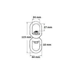 OSCULATI Emerillon inox 316