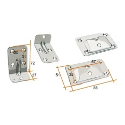 OSCULATI Ensemble fixation plateau de table inox