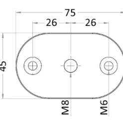 OSCULATI Kit de 2 contreplaques avec vis autotaraudeuse