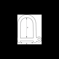 OSCULATI Manille droite acier galva