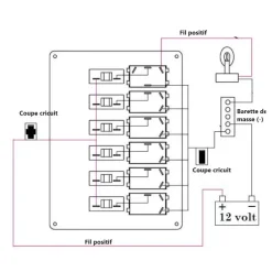 OSCULATI Tableau électrique alu 7 interrupteurs