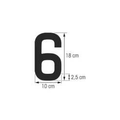 PLASTIMO Chiffre blanc 180 mm pneumatique
