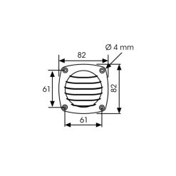 PLASTIMO Grille ronde PBT 18 cm² | 82 x 82 mm