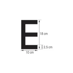 PLASTIMO Lettre noire 180 mm pneumatique