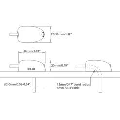 SCANSTRUT Passe-câble noir étanche DS-H6-BLK