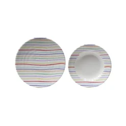 VIA MONDO Set vaisselle 8 pièces Stripes